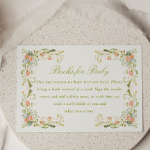 Libros de baby shower floral de primavera para beb