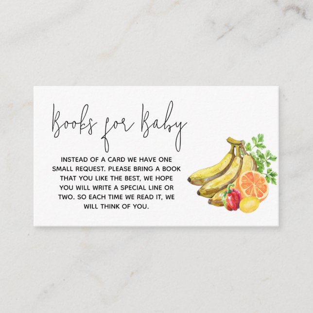 Tarjeta De Recepción Libros de Baby Shower locales para bebé (Anverso)