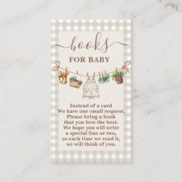 Tarjeta De Recepción Libros de Baby Shower locales para bebé