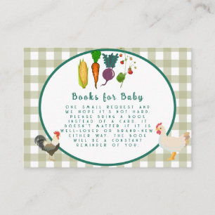 Tarjeta De Recepción Libros de Baby Shower locales para bebé