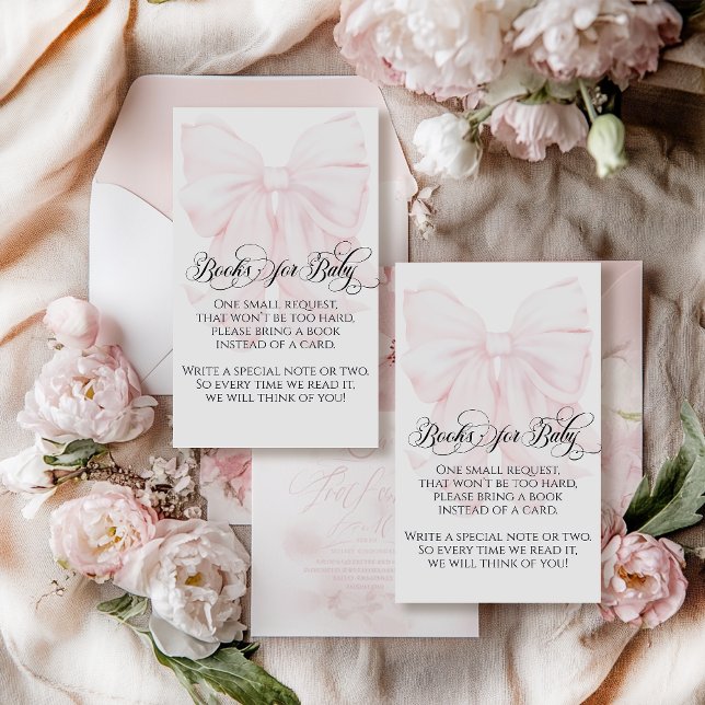 Tarjeta De Recepción Libros de Baby Shower modernos y elegantes Chicas (Subido por el creador)