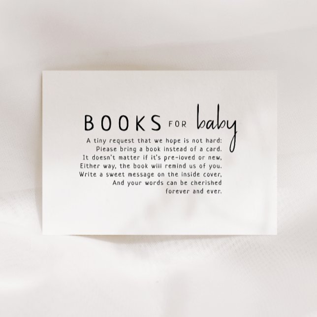 Tarjeta De Recepción Libros De Baby Shower Neutrales Simples Y Modernos (Subido por el creador)