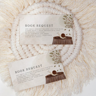 Tarjeta De Recepción Libros de Baby Shower para animales de Woodland pa