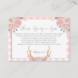 Tarjeta De Recepción Libros de Baby Shower para bebé | Bebé floral de c