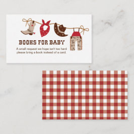 Tarjeta De Recepción Libros de Baby Shower para bebés