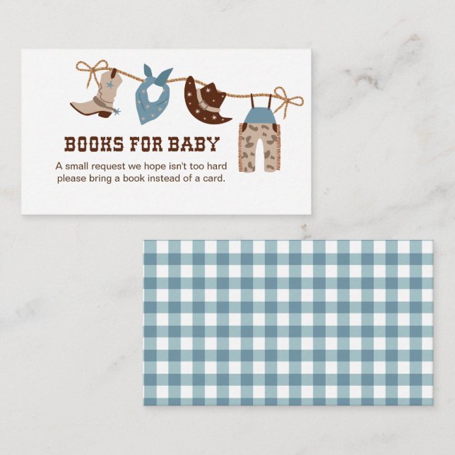 Tarjeta De Recepción Libros de Baby Shower para bebés (Anverso / Reverso)
