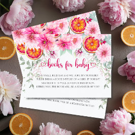 Tarjeta De Recepción Libros De Baby Shower Para Bebés De Flores De Citr
