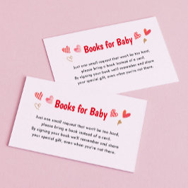 Tarjeta De Recepción Libros de Baby Shower para bebés de San Valentín