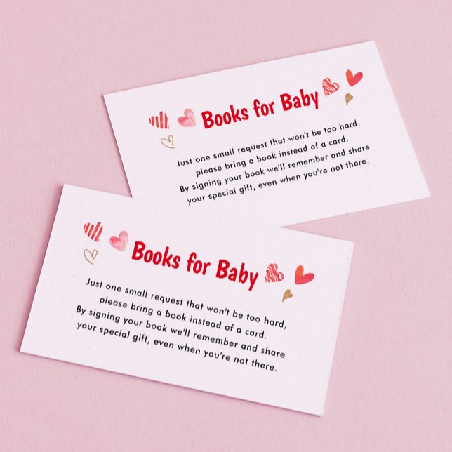 Tarjeta De Recepción Libros de Baby Shower para bebés de San Valentín (Subido por el creador)