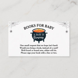 Tarjeta De Recepción Libros de Baby Shower para brujas de Halloween