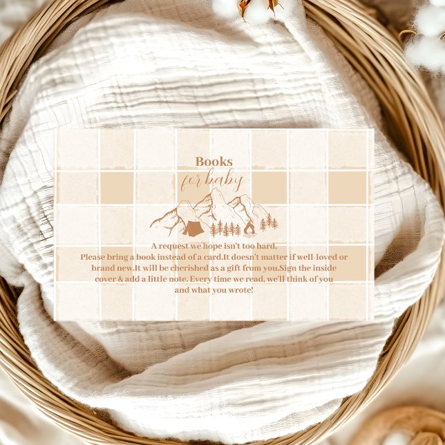 Tarjeta De Recepción Libros de Baby Shower para camping neutro para beb (Subido por el creador)