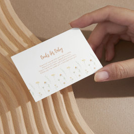Tarjeta De Recepción Libros de Baby Shower para flores silvestres a pet