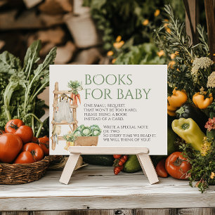 Tarjeta De Recepción Libros de Baby Shower rústicos de granjas cultivad