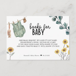 Tarjeta De Recepción Libros de Baby Shower sobre el libro neutral de gé