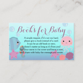 Tarjeta De Recepción Libros de Baby Shower sobre el mar submarino oceán