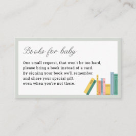 Tarjeta De Recepción Libros de Baby Shower sobre el tema del libro para
