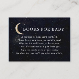 Tarjeta De Recepción Libros De Baby Shower Sobre La Luna Para El Bebé