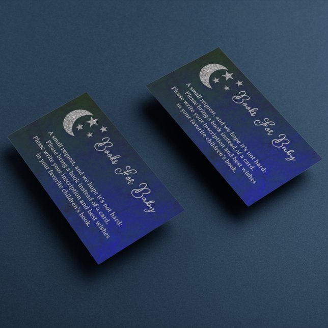Tarjeta De Recepción Libros De Baby Shower Sobre La Luna Para El Bebé (Subido por el creador)
