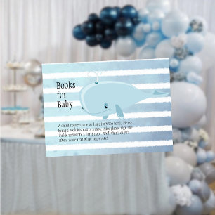 Tarjeta De Recepción Libros de ballenas azules para bebés