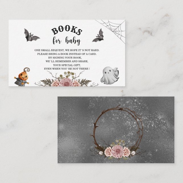 Tarjeta De Recepción Libros de baño para bebés de Halloween para tarjet (Anverso / Reverso)