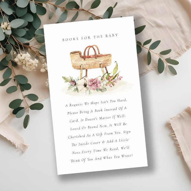 Tarjeta De Recepción Libros De Bassinet De Flores Rosadas Cutas Para Ba (Subido por el creador)