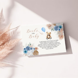 Tarjeta De Recepción Libros de Bear de Oso Azul lindo para bebé