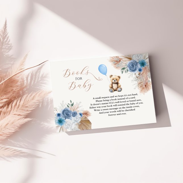Tarjeta De Recepción Libros de Bear de Oso Azul lindo para bebé (Subido por el creador)