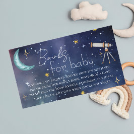 Tarjeta De Recepción Libros de bebé Luna y Estrellas Celestiales