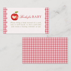 Tarjeta De Recepción Libros de bebé para baby shower de bebé manzana ot