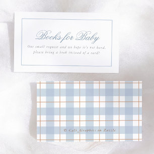 Tarjeta De Recepción Libros de bebé para ducha de bebé vintage de gingh