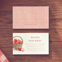 Libros de bebé para la fiesta de Apple Red Gingham