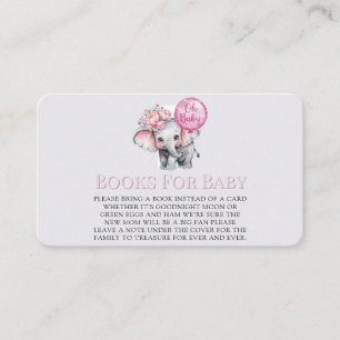 Tarjeta De Recepción Libros De Bebés Elefantes Rosa Para Bebés