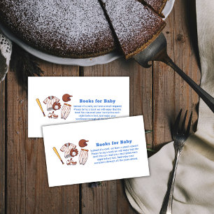Tarjeta De Recepción Libros de béisbol Little Slugger para baby shower