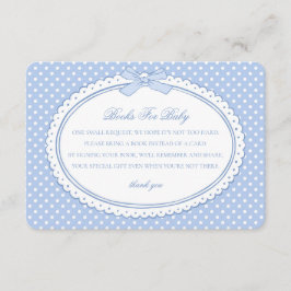 Tarjeta De Recepción Libros de Blue Gingham Coquette para Bebé