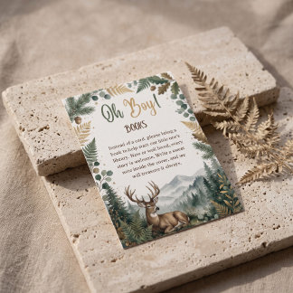 Tarjeta De Recepción Libros de Bosque para la Fiesta de Cumpleaños del