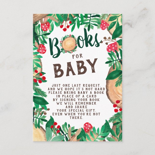 Tarjeta De Recepción Libros de bosques de bosque para bebés (Anverso)