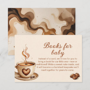 Tarjeta De Recepción Libros de café rústico para baby Shower