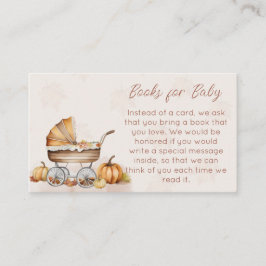 Tarjeta De Recepción Libros de calabaza de color de agua para bebé