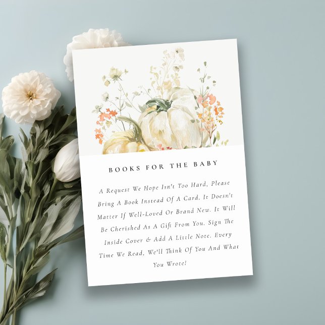 Tarjeta De Recepción Libros De Calabaza De Flores Silvestres Para Baby  (Subido por el creador)