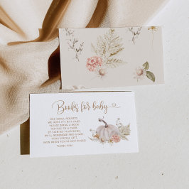 Tarjeta De Recepción Libros de calabaza de otoño para bebés