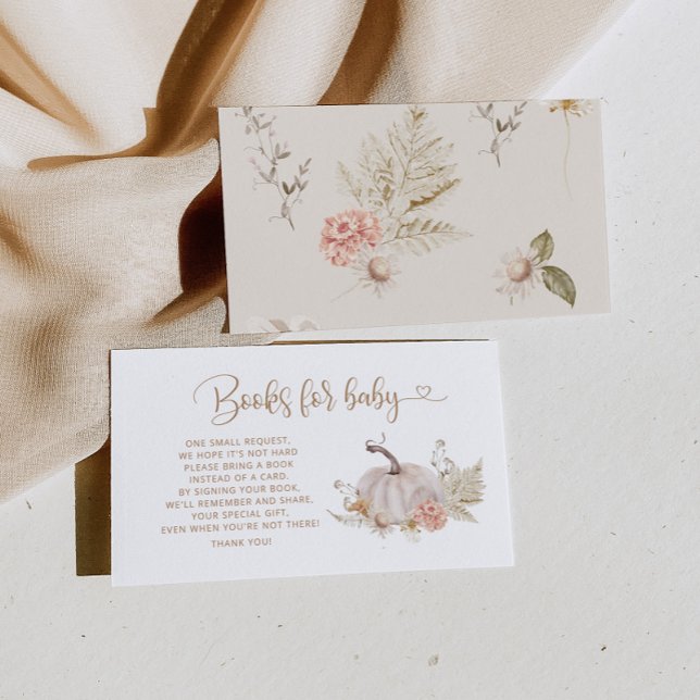 Tarjeta De Recepción Libros de calabaza de otoño para bebés (Subido por el creador)