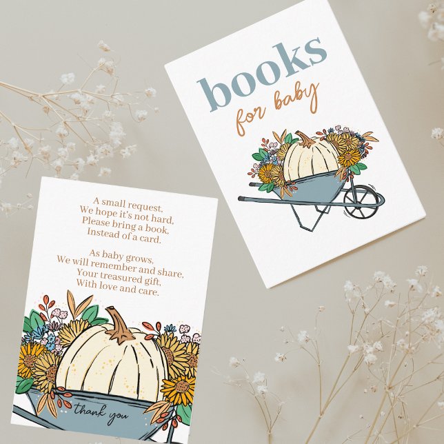 Tarjeta De Recepción Libros de calabaza en los jardines rurales para be (Subido por el creador)