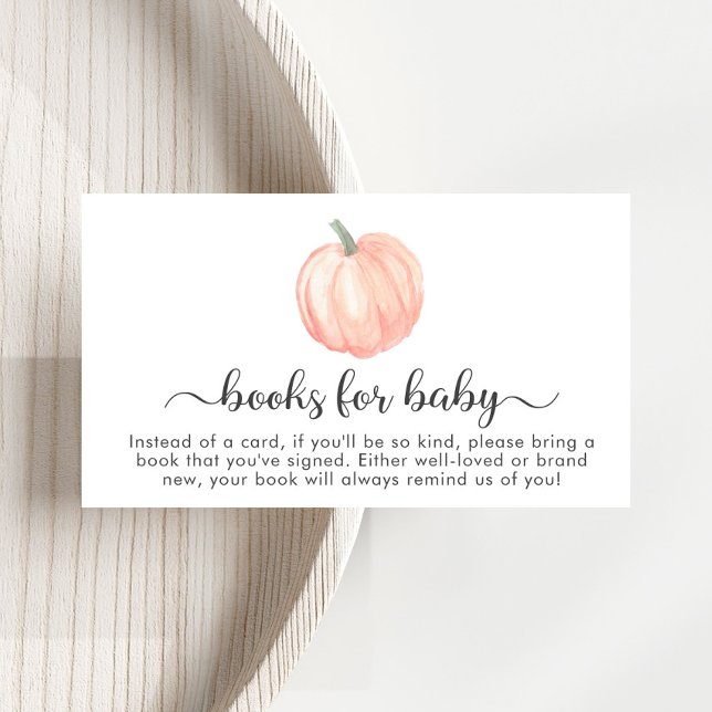 Tarjeta De Recepción Libros De Calabaza Para Baby Shower (Subido por el creador)