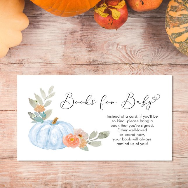 Tarjeta De Recepción Libros De Calabaza Para Baby Shower (Subido por el creador)