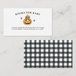 Tarjeta De Recepción Libros de calabaza para baby shower de Halloween p