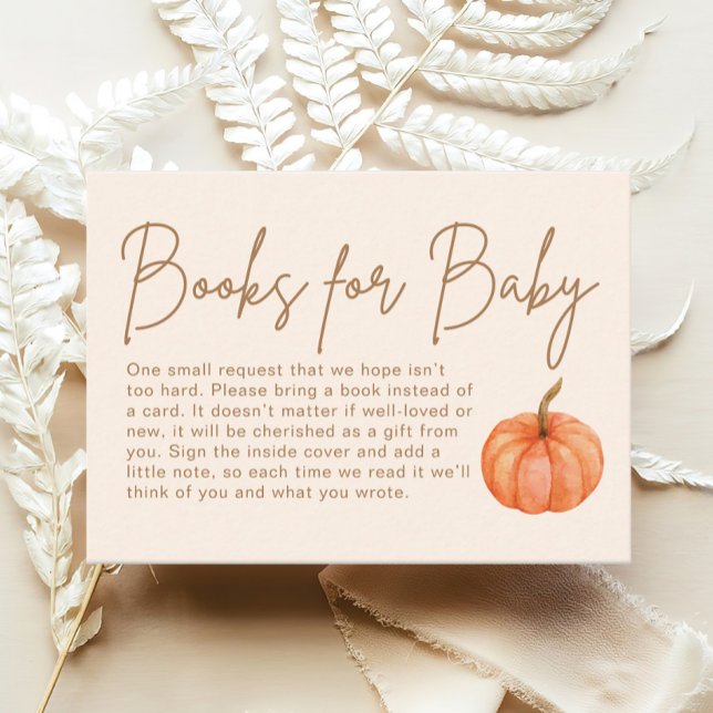 Tarjeta De Recepción Libros de calabaza para bebé caída Baby Shower (Subido por el creador)