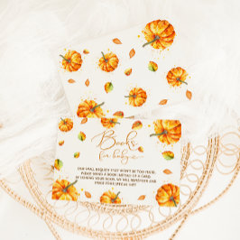 Tarjeta De Recepción Libros De Calabaza Para Bebés Baby Shower