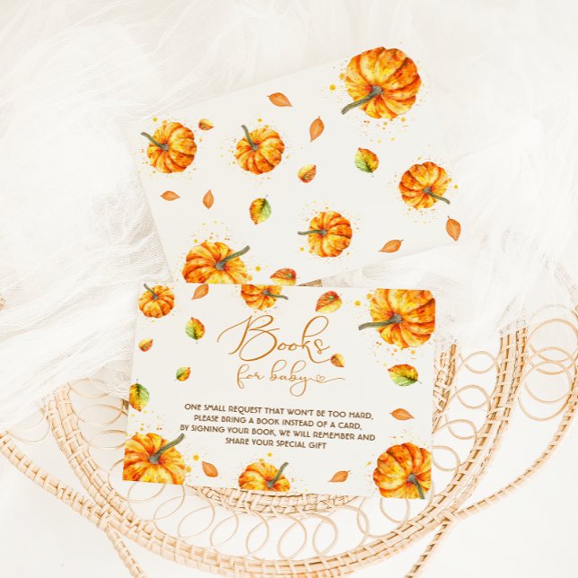 Tarjeta De Recepción Libros De Calabaza Para Bebés Baby Shower (Subido por el creador)