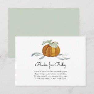 Tarjeta De Recepción Libros de calabaza para bebés sin distinción de gé
