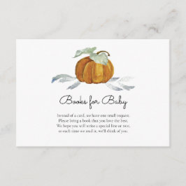 Tarjeta De Recepción Libros de calabaza para bebés sin distinción de gé